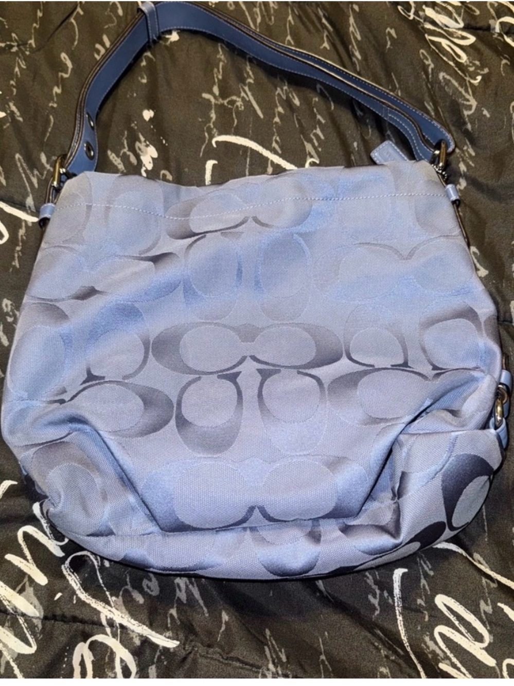 Coach Signature Hobo Bag in Light Blue